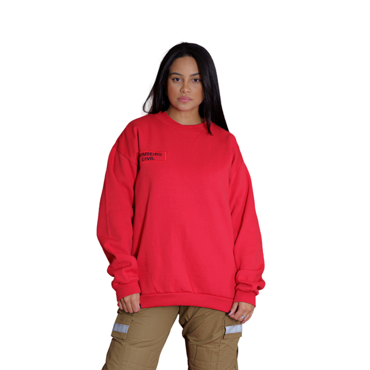 Moletom Tarja Feminino - Couro Art Bombeiro Civil, Saúde e Tático