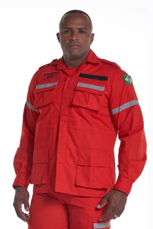GANDOLA TC381TICA BOBMEIRO CIVIL VERMELHA MASC 1 - Couro Art Bombeiro Civil, Saúde e Tático