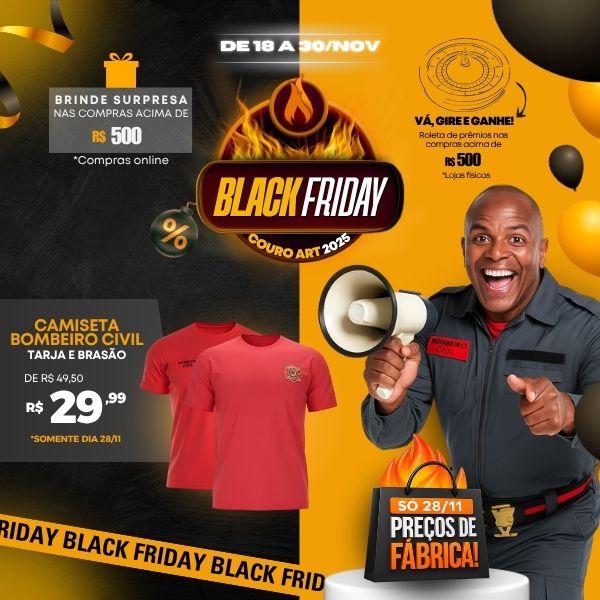 Black Friday Couro Art Mobile - Couro Art Bombeiro Civil, Saúde e Tático