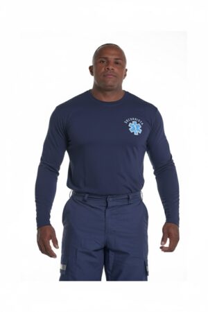 Black Friday Couro Art 9 Camiseta Manga Longa Resgate Socorrista Azul Estampada 1 - Couro Art Bombeiro Civil, Saúde e Tático