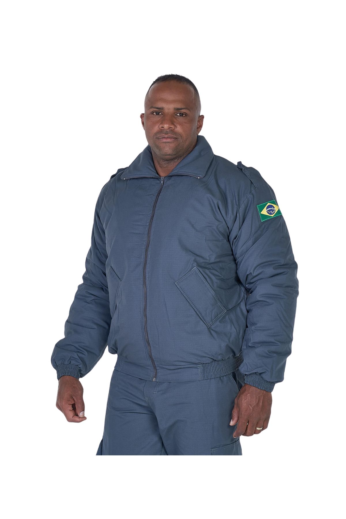 JAQUETA BOMBEIRO CIVIL V. P. A - lado Jaqueta Bombeiro Civil - Verde Petróleo Acinzentado - Imagem 1