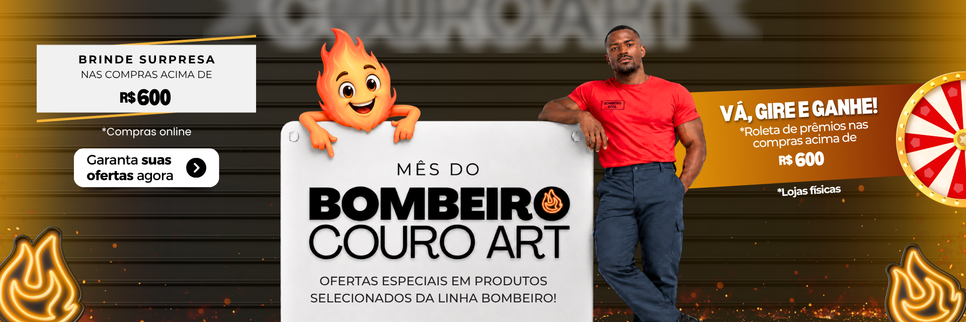 Banner Mes do Bombeiro Couro Art - Couro Art Bombeiro Civil, Saúde e Tático