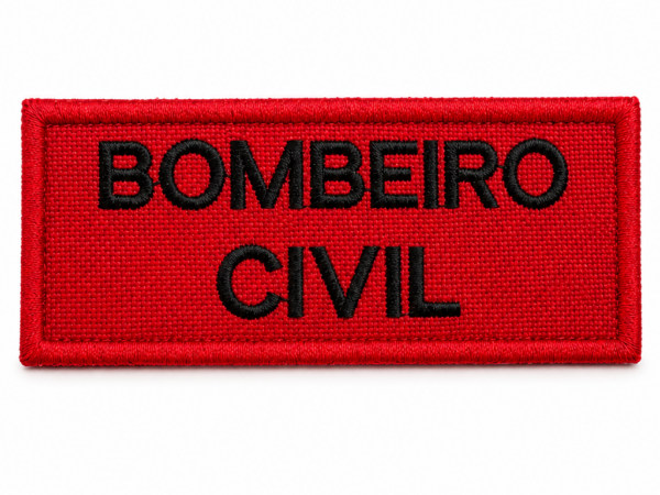 Bordado Termocolante Bombeiro Civil – 11,5 x 4,5 cm