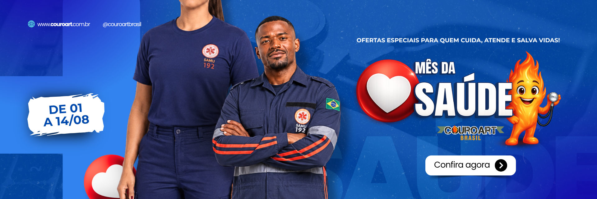 Banner Mes Saude Couro Art 1 - Couro Art Bombeiro Civil, Saúde e Tático
