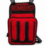 Bolsão de Perna com 3 Porta Carregador Com Bordado Bombeiro - 15 x 3,5cm - Velcro