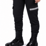 Calça Tática Preta - c/ Refletivo - Slim - RipStop