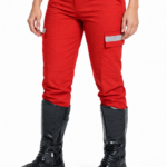 Calça Tática Vermelha - c/ Refletivo - Slim - RipStop