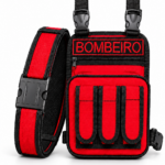 Kit Bolsão de Perna com 3 Porta-Carregadores, Cinto Tático e Bordado Bombeiro
